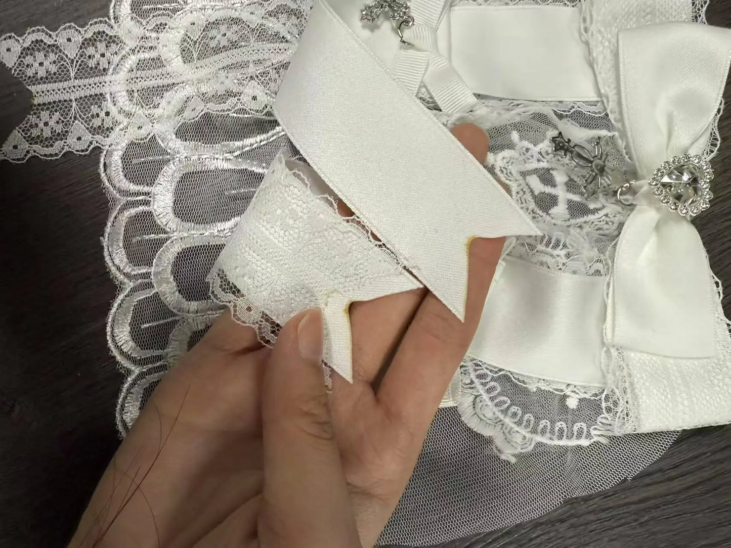 Jirai Kei Gothic Cross Lace Ruffle Blouse & Shorts Set Shoptery