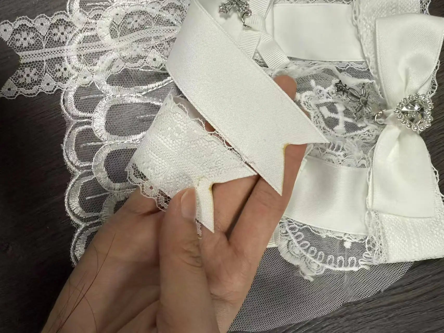 Jirai Kei Gothic Cross Lace Ruffle Blouse & Shorts Set Shoptery