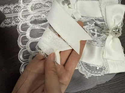 Jirai Kei Gothic Cross Lace Ruffle Blouse & Shorts Set Shoptery