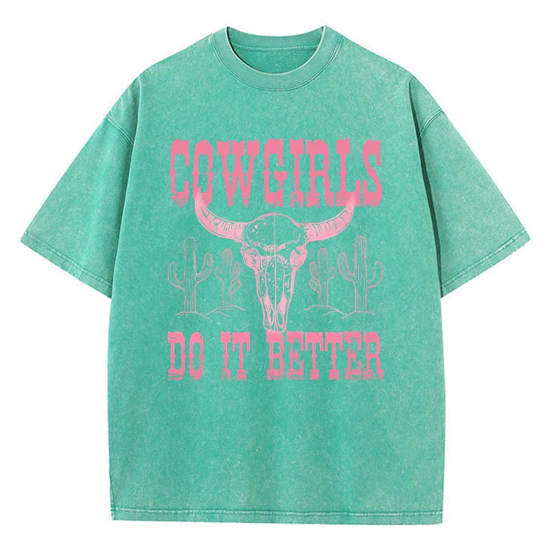 Desert Rebel Washed Aesthetic T-Shirt Green Shoptery