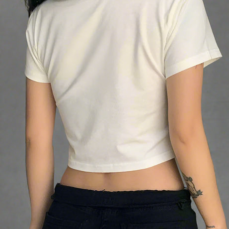 Crimson Thorn Butterfly Edgy Crop Top Shoptery