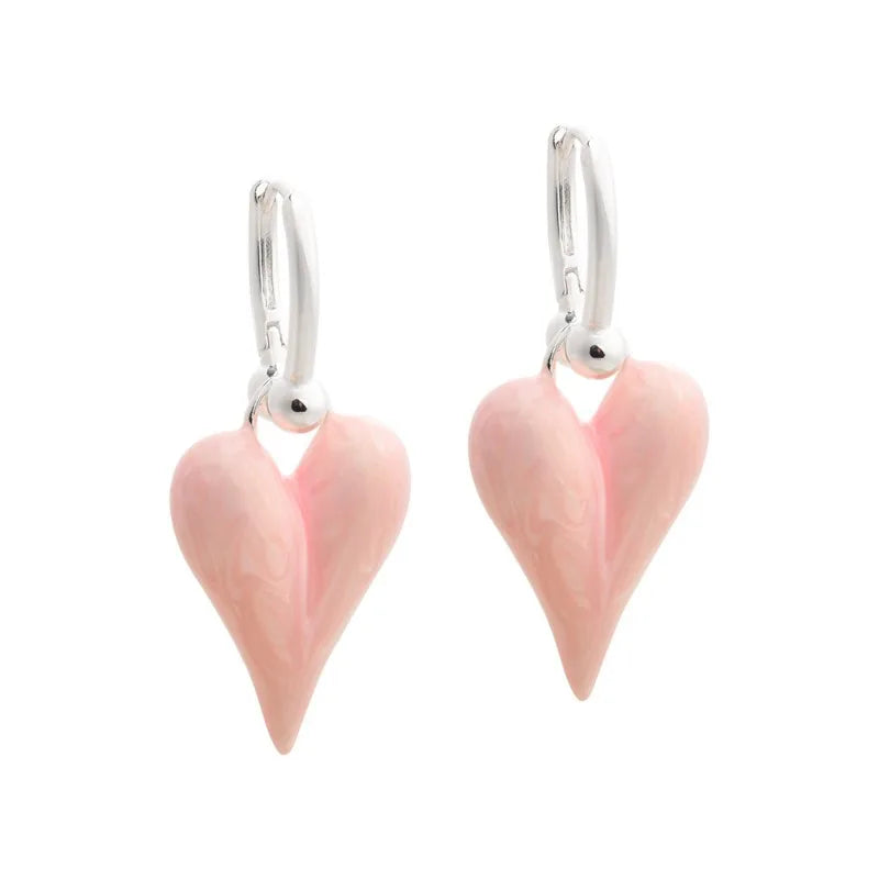 Melted Heart Drop Coquette Earrings Shoptery