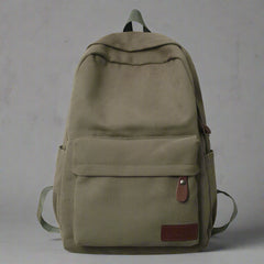 Classic Sand Canvas Aesthetic Backpack army green Shoptery