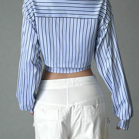 Varsity Edgy Corset Shirt Shoptery