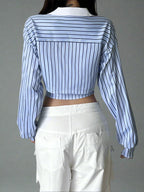 Varsity Edgy Corset Shirt Shoptery