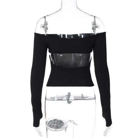 Spring Off Shoulder Backless Long Sleeve Shoptery