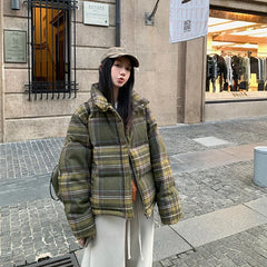 Forest Check Puffer Jacket Shoptery