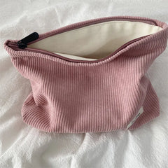 Cozy Ribbed Zipper Aesthetic Bag Shoptery