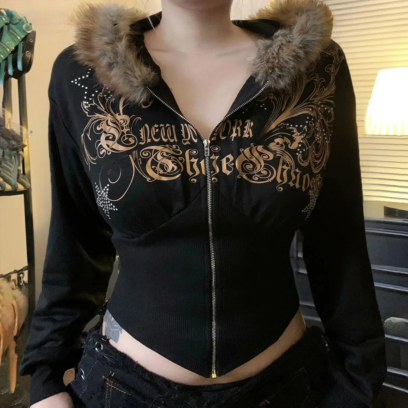 Glam Curse Corset Hoodie Shoptery