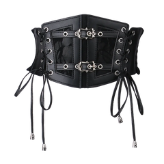 Gothic Lock & Lace Corset Goth Belt black Shoptery