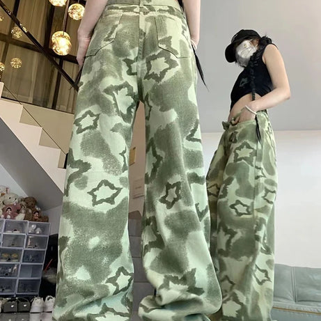 Green Y2k Flare Pants Shoptery
