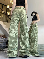 Green Y2k Flare Pants Shoptery