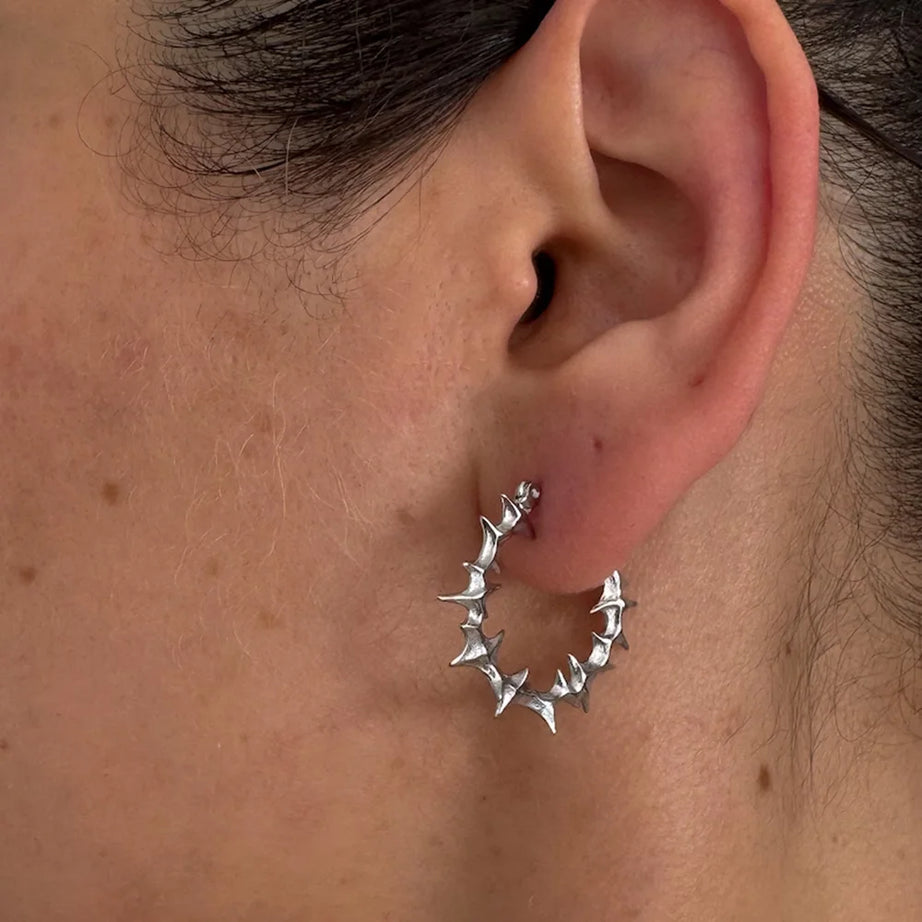 Spiked Crown Edgy Earrings Shoptery