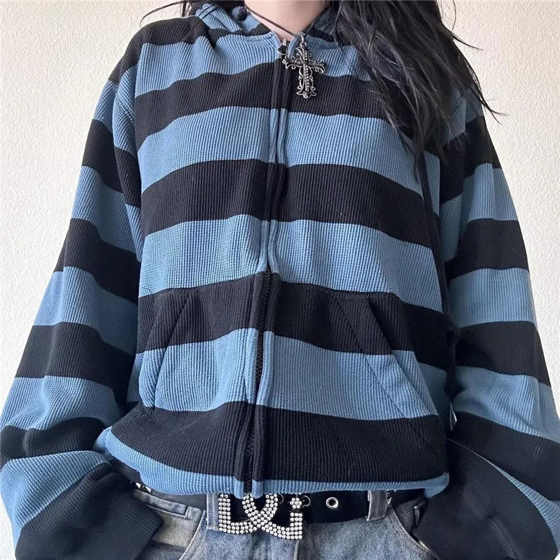 Blue Venom Grunge Hoodie A Shoptery