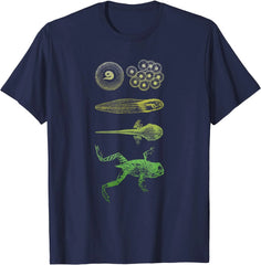 Amphibian Stages Edgy T-Shirt Navy Blue Shoptery