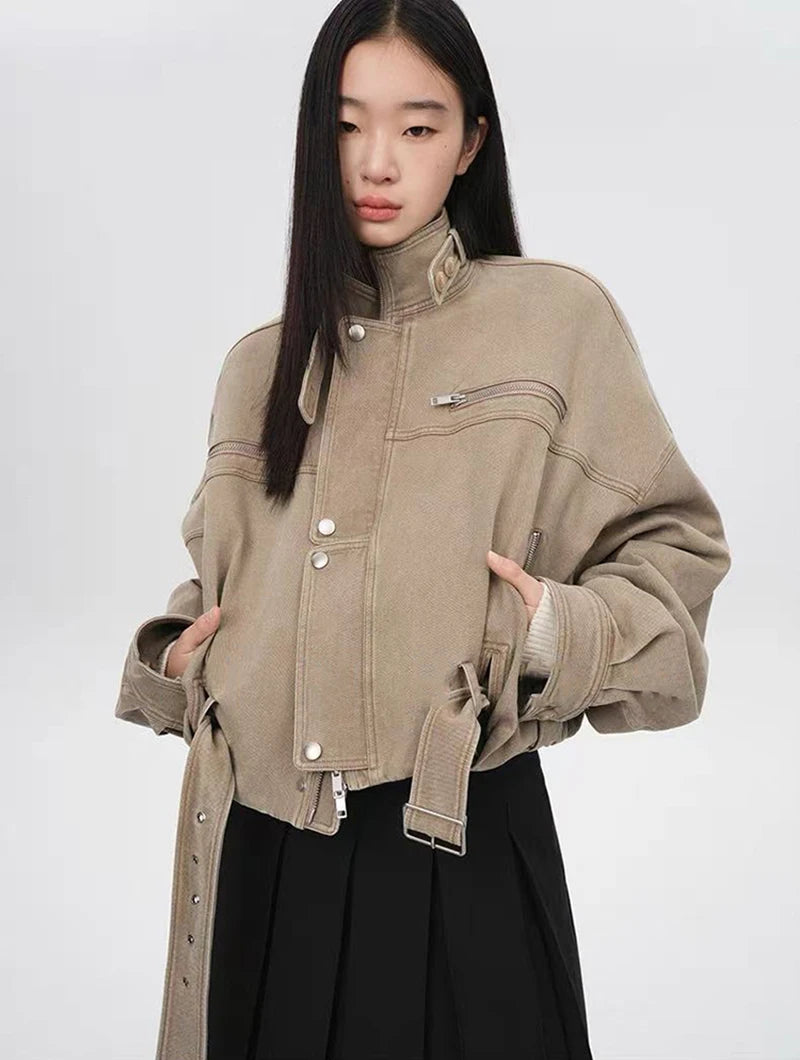 Streetcore Buckle-Up Oversized Jacket Shoptery
