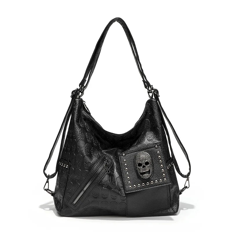 Bone Rebel Skull Shoulder Bag black Shoptery