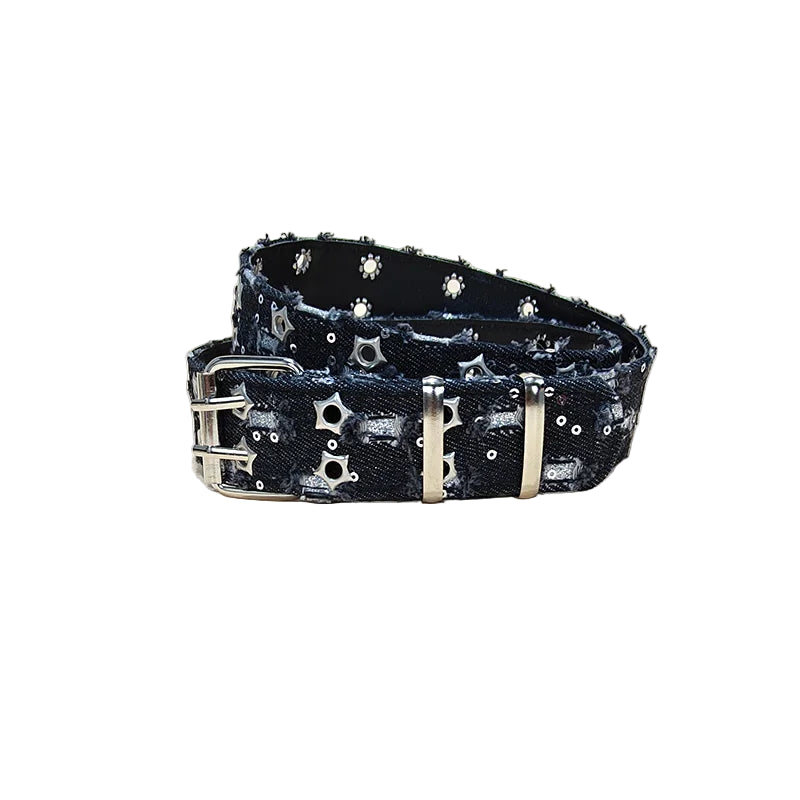 Belt – Stardust Sparkle for Versatile Style black Shoptery