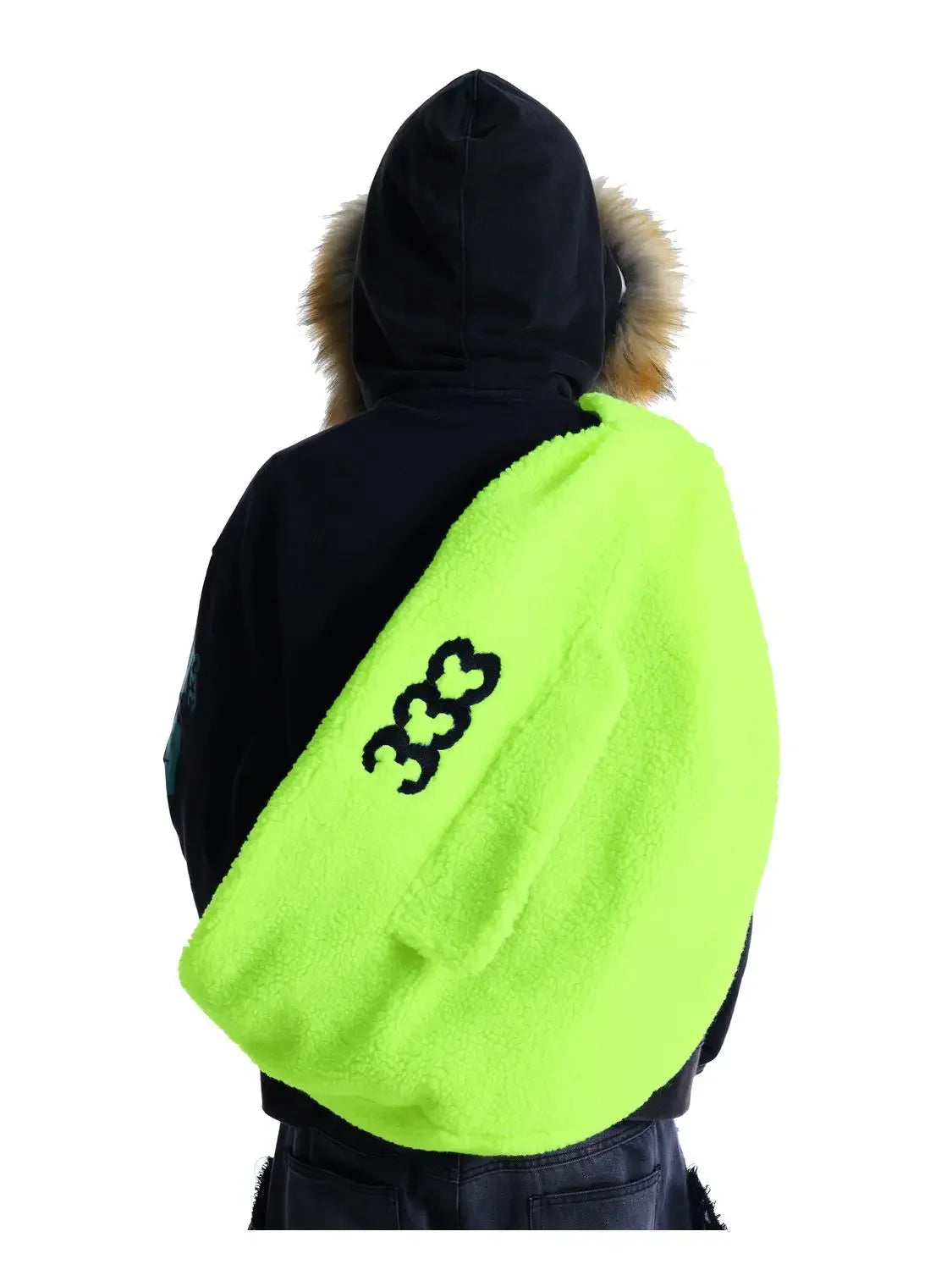 Fuzzy Dreamcore Edgy Slouch Bag green Shoptery