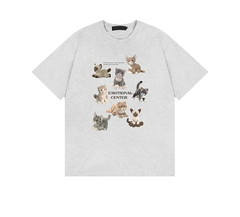 Aesthetic Cat Save World Cartoon T-shirt White Shoptery