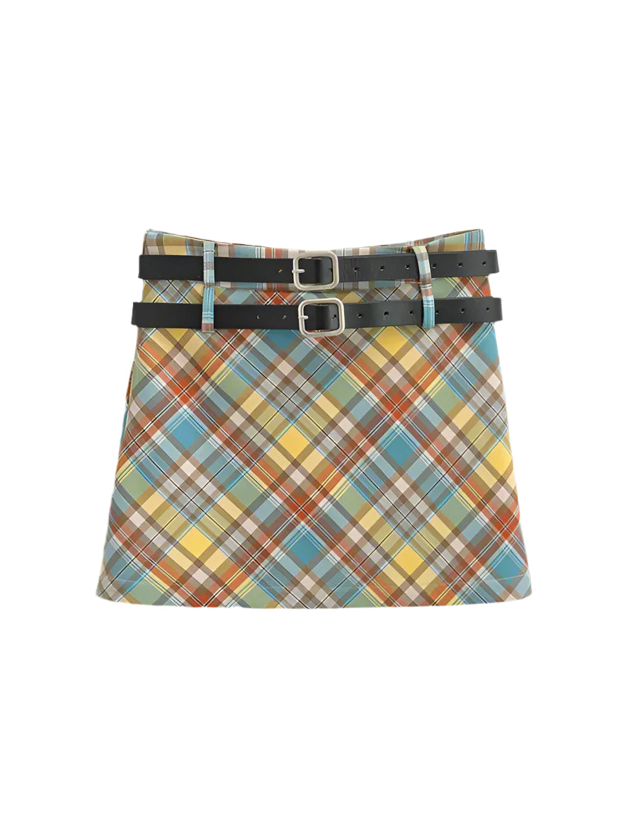 Buckle Retro Skirt Shoptery