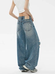 American Retro Ripped Jeans Shoptery