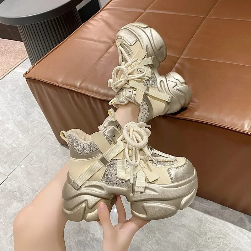 Glitter Tank Sneakers Shoptery