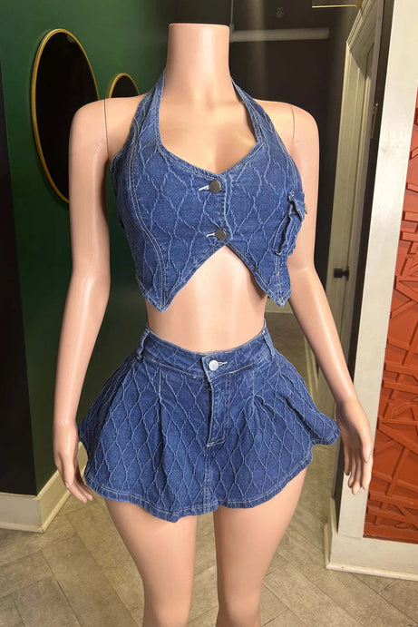 New Denim Summer Two Piece Sets