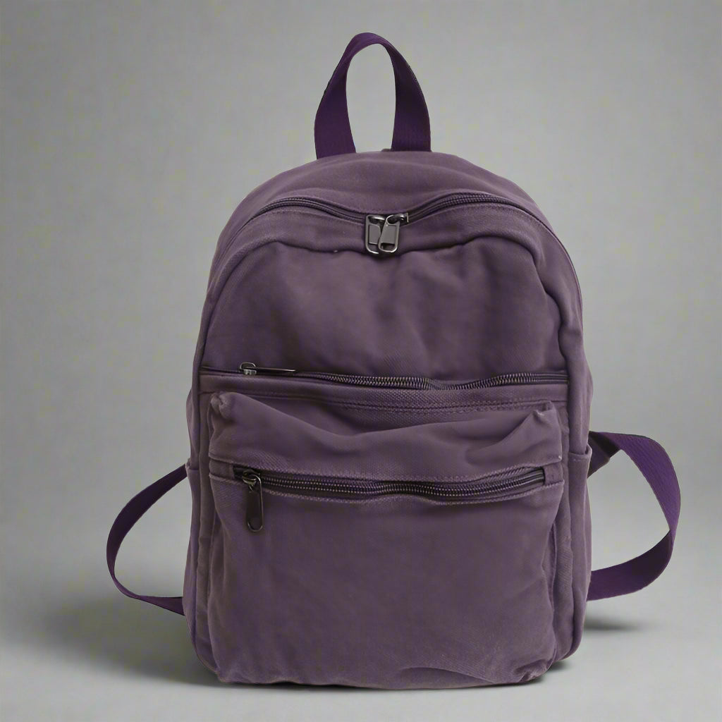Lilac Mini Canvas Aesthetic Backpack PURPLE Shoptery
