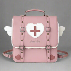 Sweetheart Medic Satchel Kawaii Backpack Pink 29-10-31cm Shoptery