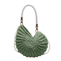 Mermaidcore Sea Spiral Knit Bag A-Green Shoptery