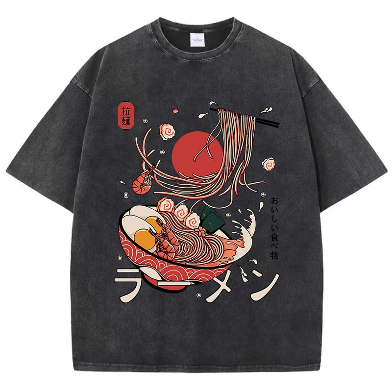 Tokyo Noodles Kawaii T-Shirt Black Shoptery