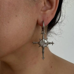 Thorn Relic Cross Goth Earrings Shoptery