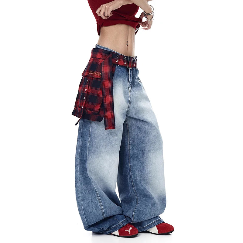 Blue Y2k Oversize Jeans Shoptery