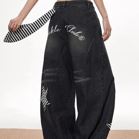 Wide Y2k Star Jeans Shoptery