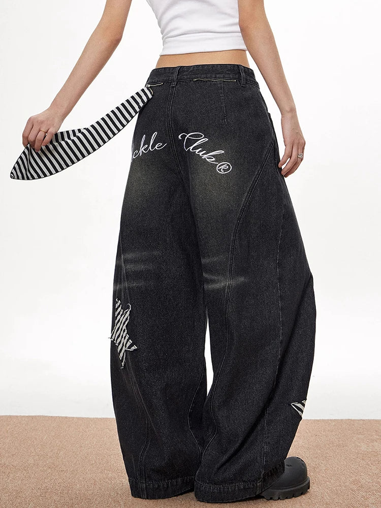 Wide Y2k Star Jeans Shoptery