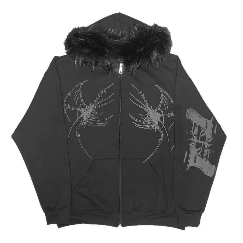 Venom Spire Fur Hoodie 1 Shoptery