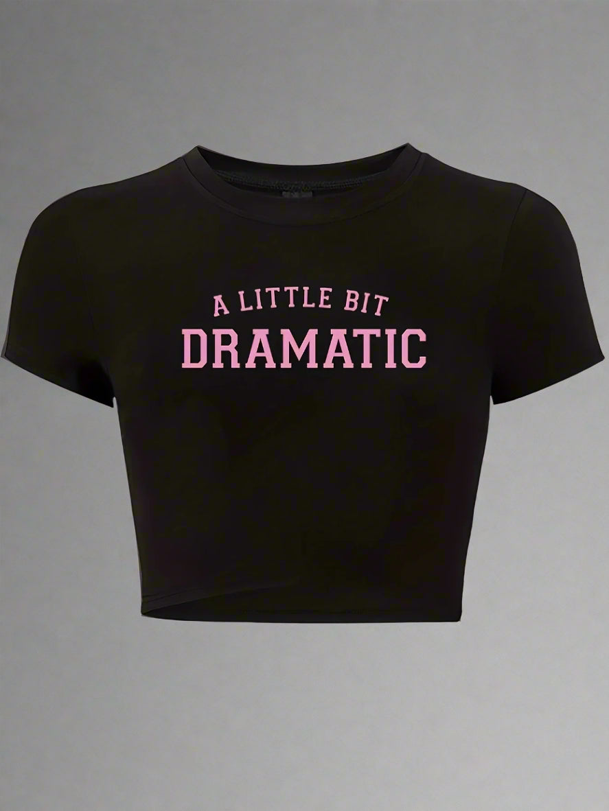 Dramatic Mood Graphic Crop Top H2470-Black-luqi Shoptery