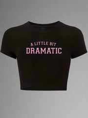 Dramatic Mood Graphic Crop Top H2470-Black-luqi Shoptery