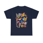 Decora Kawaii Bunny Sticker Collage Japanese Text Graphic Tee BJ5564-black Shoptery