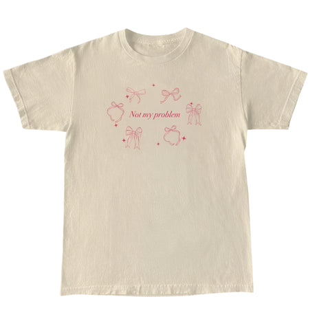 Coquette Mood Bow T-Shirt Khaki Shoptery