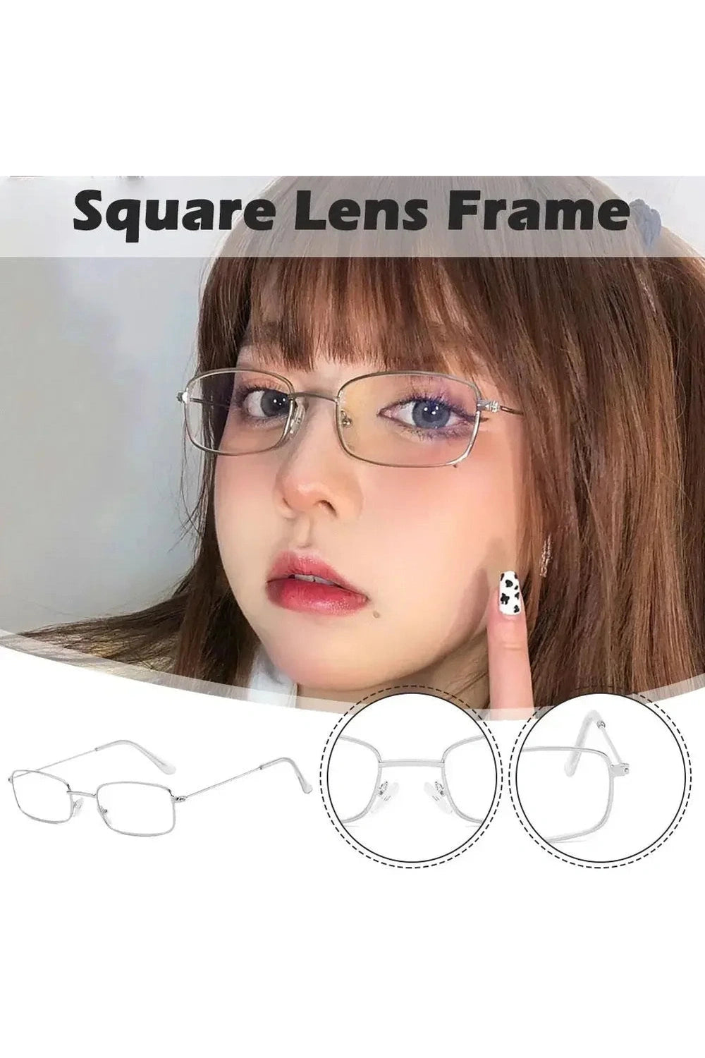 y2k Small Square Alloy Frame Glasses Retro Reading Eyeglasses Anti Blue Light Presbyopic Eyewear Women Men Metal Clear Lens Shoptery