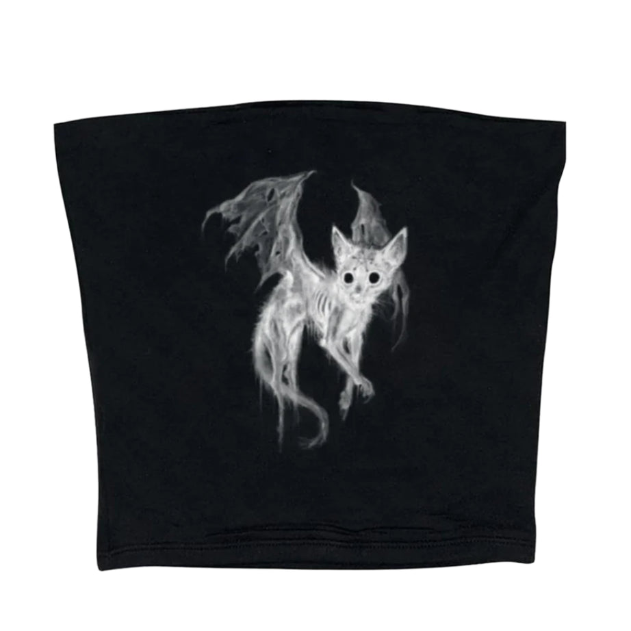 Bat Cat Alt Goth Horror Top Black 1 Shoptery