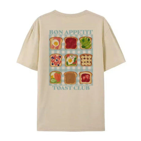 Bon Appétit Toast Cute T-Shirt Khaki Shoptery