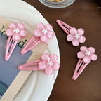 Decora Sakura Snap Clip Set Pink Cherry Blossom Hair Clips pink Shoptery