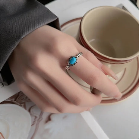 Boho Turquoise Soul Aesthetic Ring Shoptery