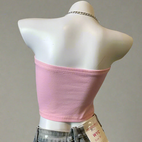 Psycho Sweetheart Chain Y2k Pink Crop Top Shoptery