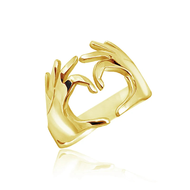 Heart Gesture Coquette Ring Shoptery