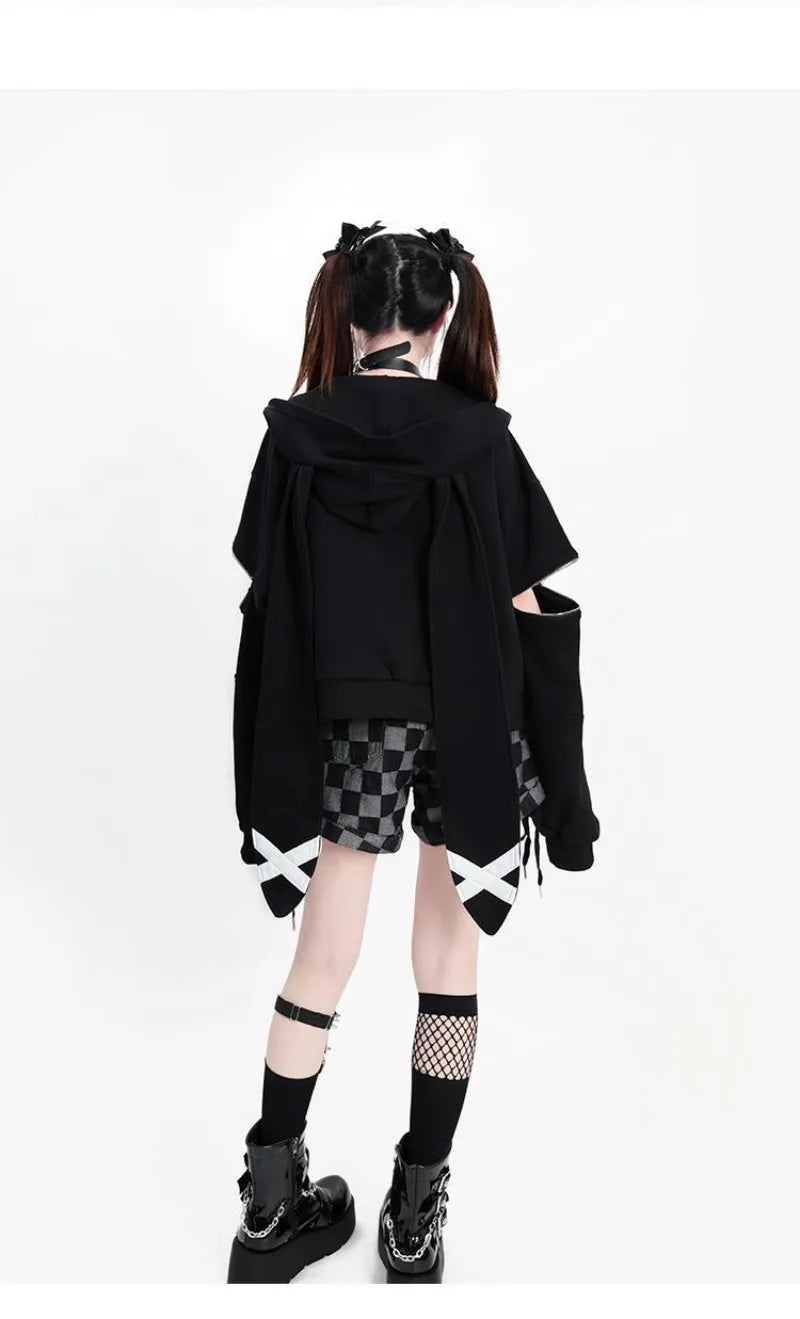 Midnight Rebel Alt Buckle Hoodie Shoptery