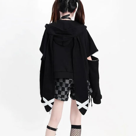 Midnight Rebel Alt Buckle Hoodie Shoptery